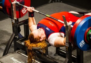 Powerlifter on the bench press