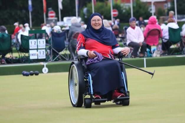 Disability bowls in action