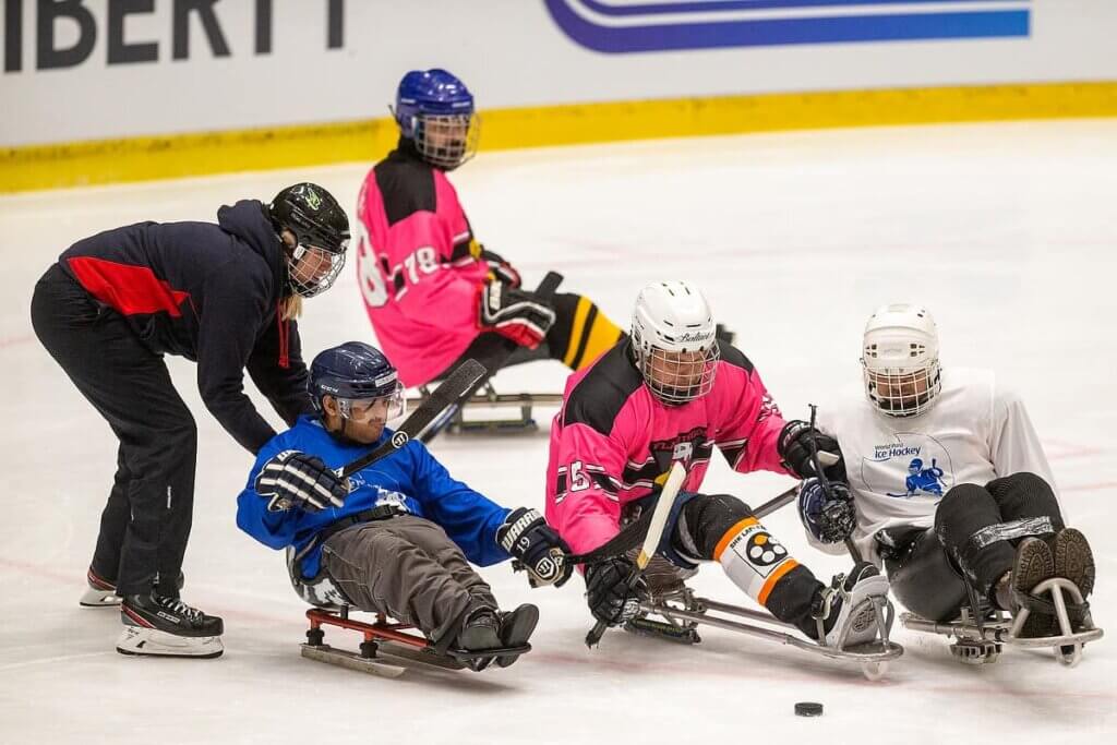 Para Ice Hockey GB team in action