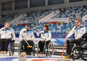 Scottish Wheelchair curling in action