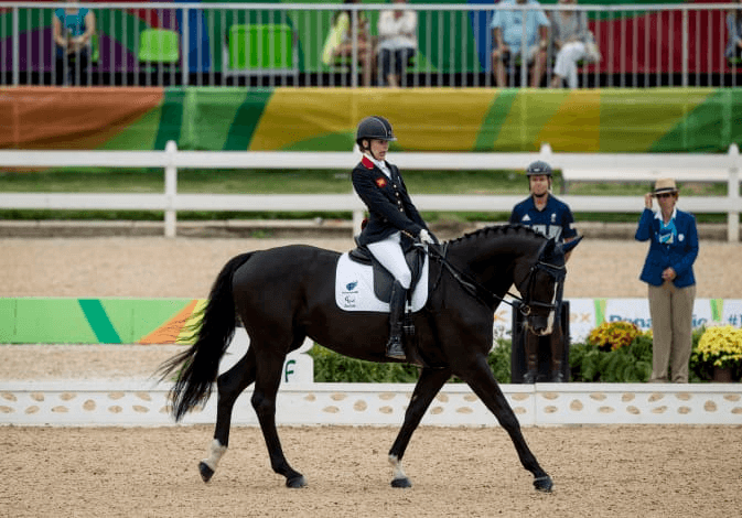 Sophie Christiansen CBE competing