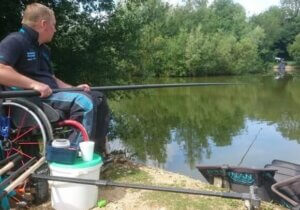 wheelchair user angling