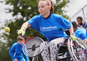 Beth playing tennis