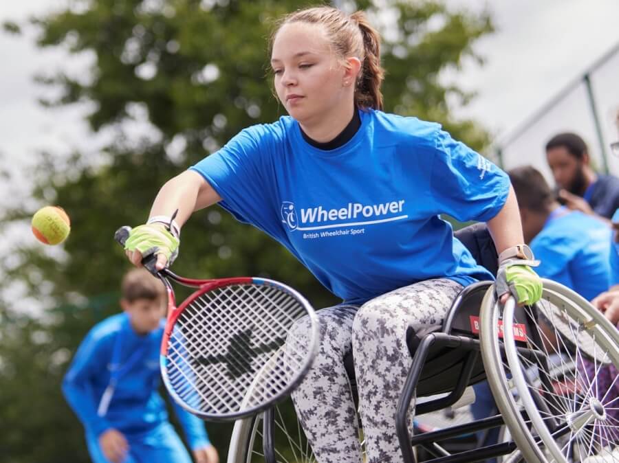 Beth playing tennis