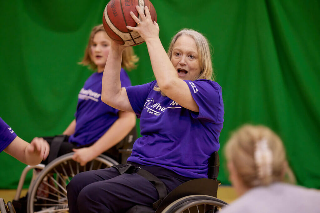 wheelchair basketball in action