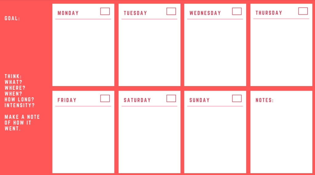 Goal Setting Template empty image