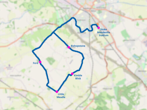 25k Tour de Vale route map