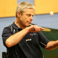 Shaun Newcomb playing table tennis