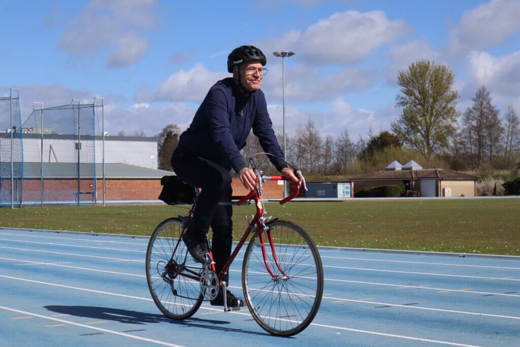 Alan Tour de Vale 2023 Story cycling at Stoke Mandeville Stadium