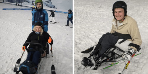 learn to ski with wheelpower