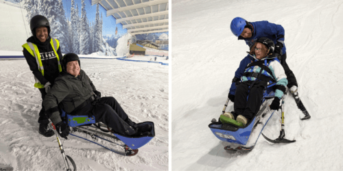learn to ski with wheelpower