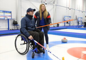 Keith and Cheryl curling