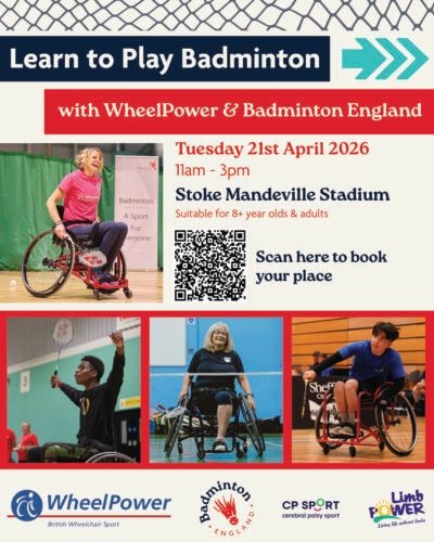Our Learn to Play Badminton event poster
