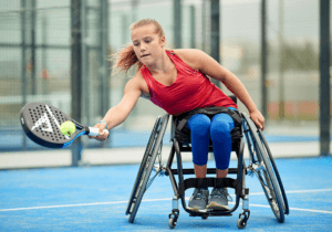Young Wheelchair Padel Athlete - Forehand Reach